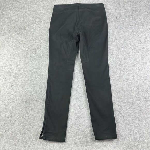 Theory Pants Womens 2 Black Riding Cotton Twill Ankle Zip Stretch Career Office - Picture 6 of 15